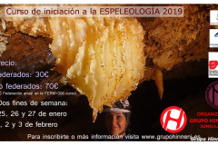 Curso de Iniciación Espeleología 2019